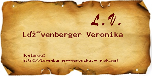Lövenberger Veronika névjegykártya